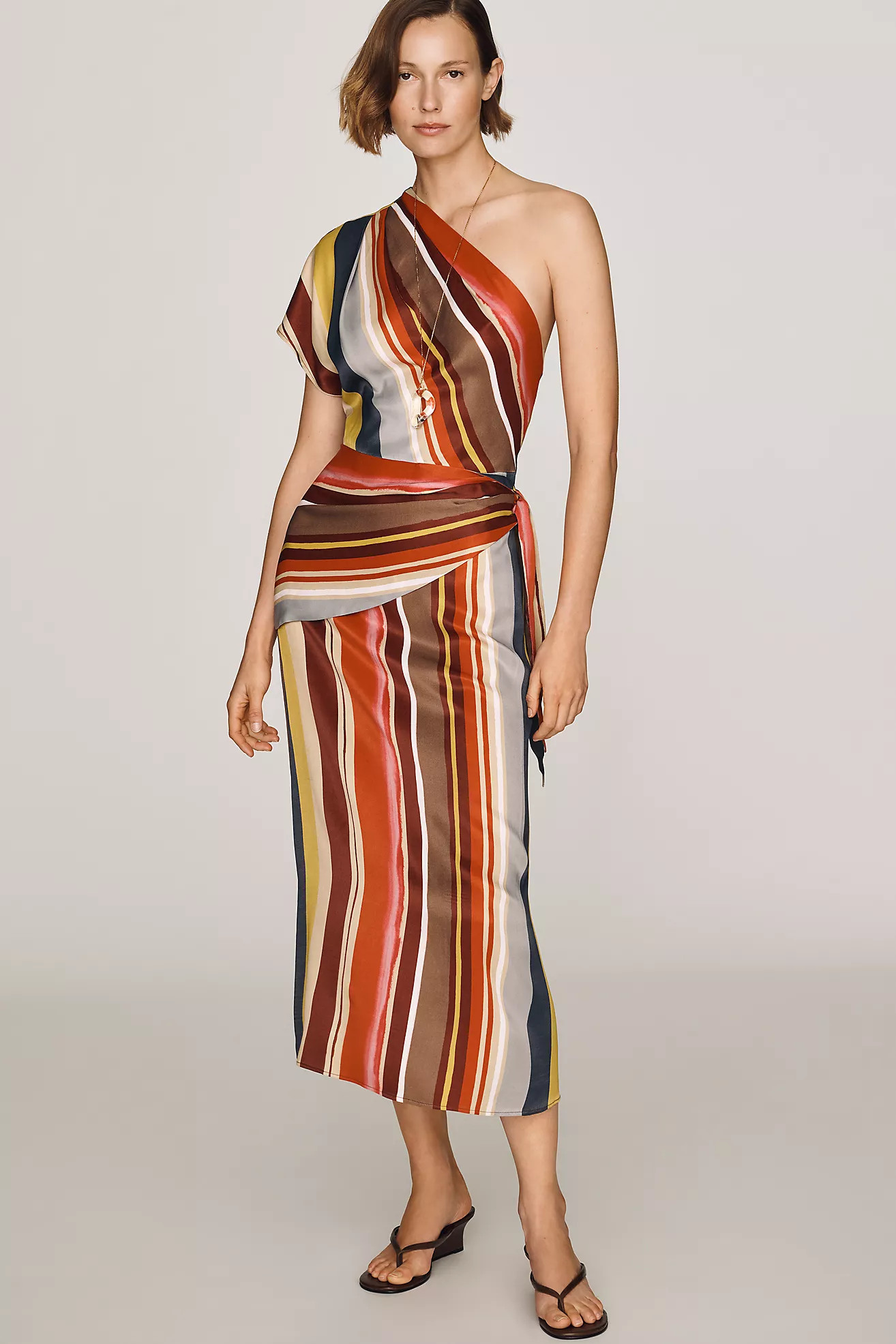 By Anthropologie Scarf Midi Slip Dress | Anthropologie (US)