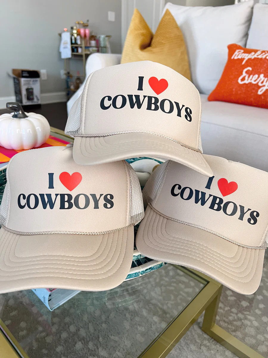 I Heart Cowboys Trucker Hat | KenzKustomz
