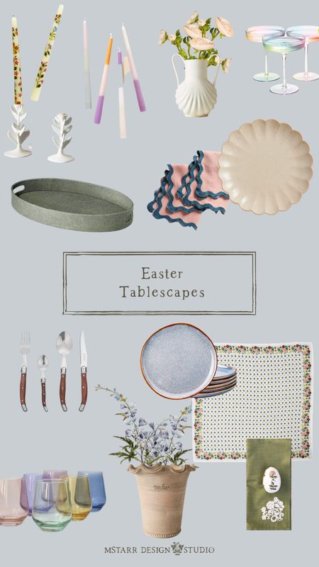 Easter tablescape ideas in pretty spring 
 pastels & floral patterns. 

Scalloped plates, stoneware, artificial flowers, faux florals, flatware, Anthropologie, Amazon, World Market, small business, artisan made, Estelle Colored Glass, Parterre, Target, Studio McGee x Threshold, iridescent glassware, quick ship, embroidered linen  

#LTKhome #LTKunder100 #LTKSeasonal