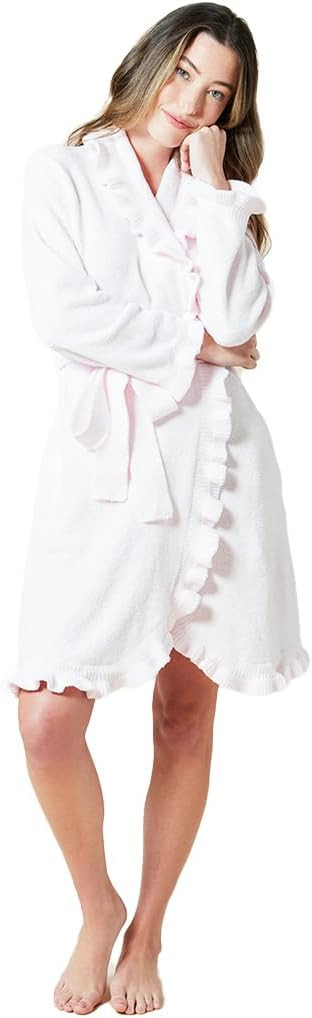 Softies 36" Ruffle Chenille Robe for Women, Lightweight | Amazon (US)