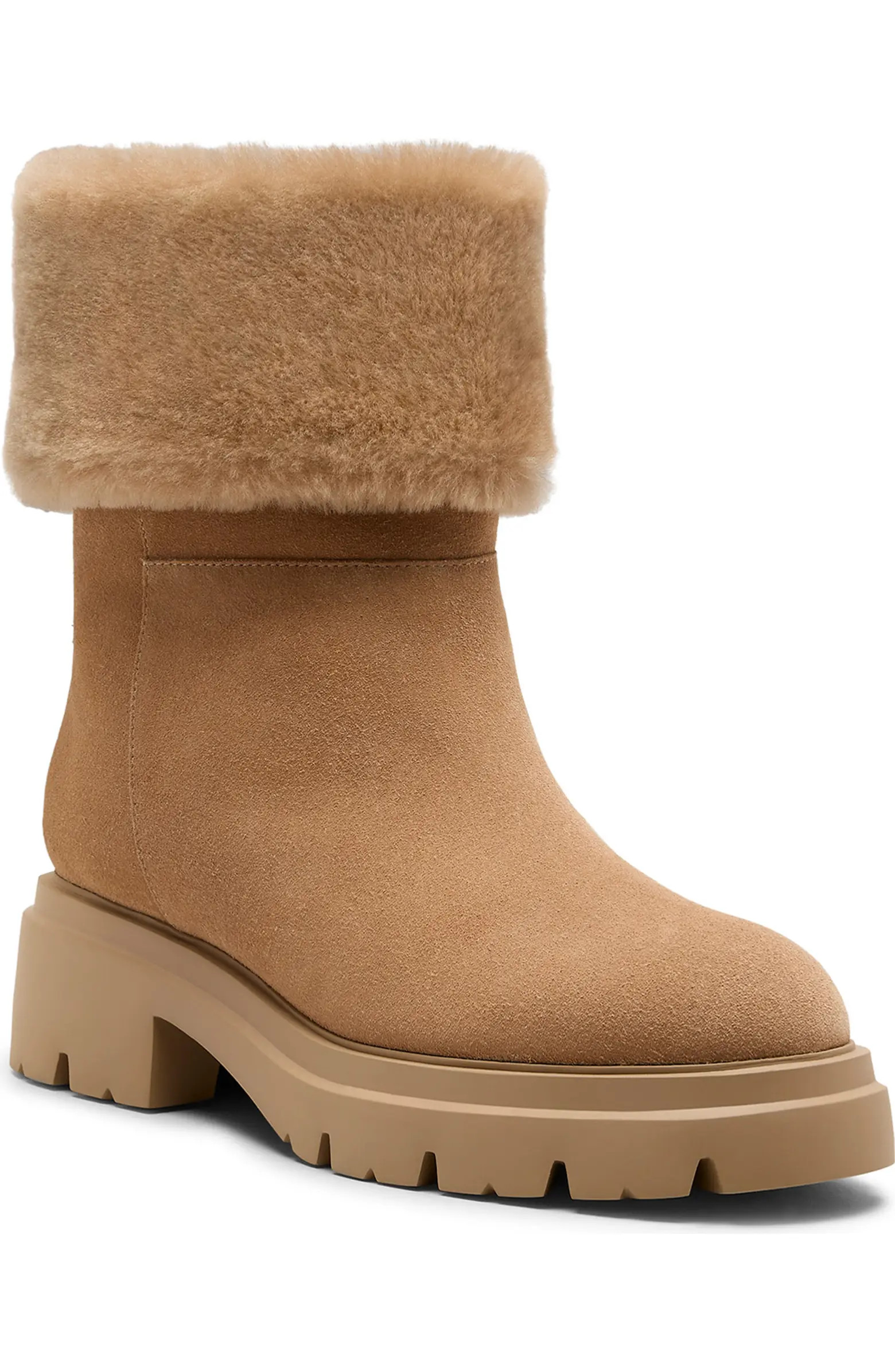Hudson Genuine Shearling Cuff Bootie (Women) | Nordstrom
