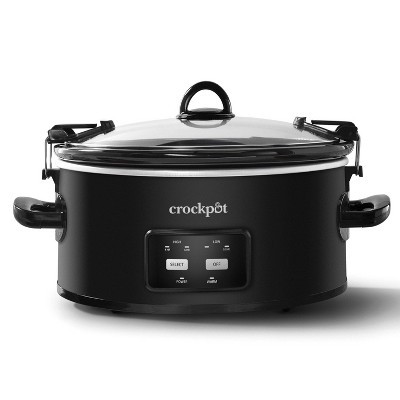 Crock-Pot 6qt Programmable Cook & Carry Slow Cooker Black SCCPVLF605-B | Target