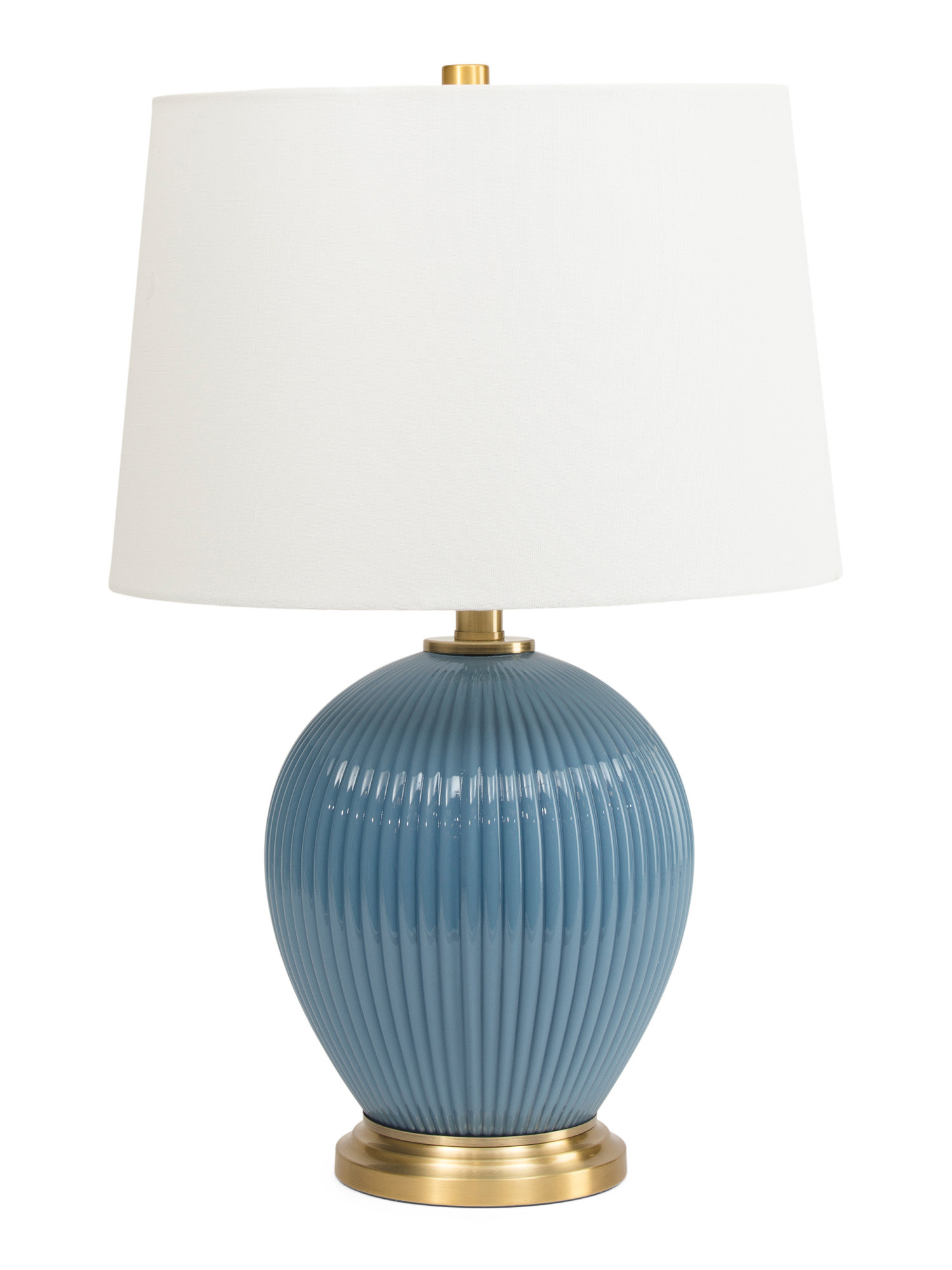 22in Fluted Glass Table Lamp | TJ Maxx