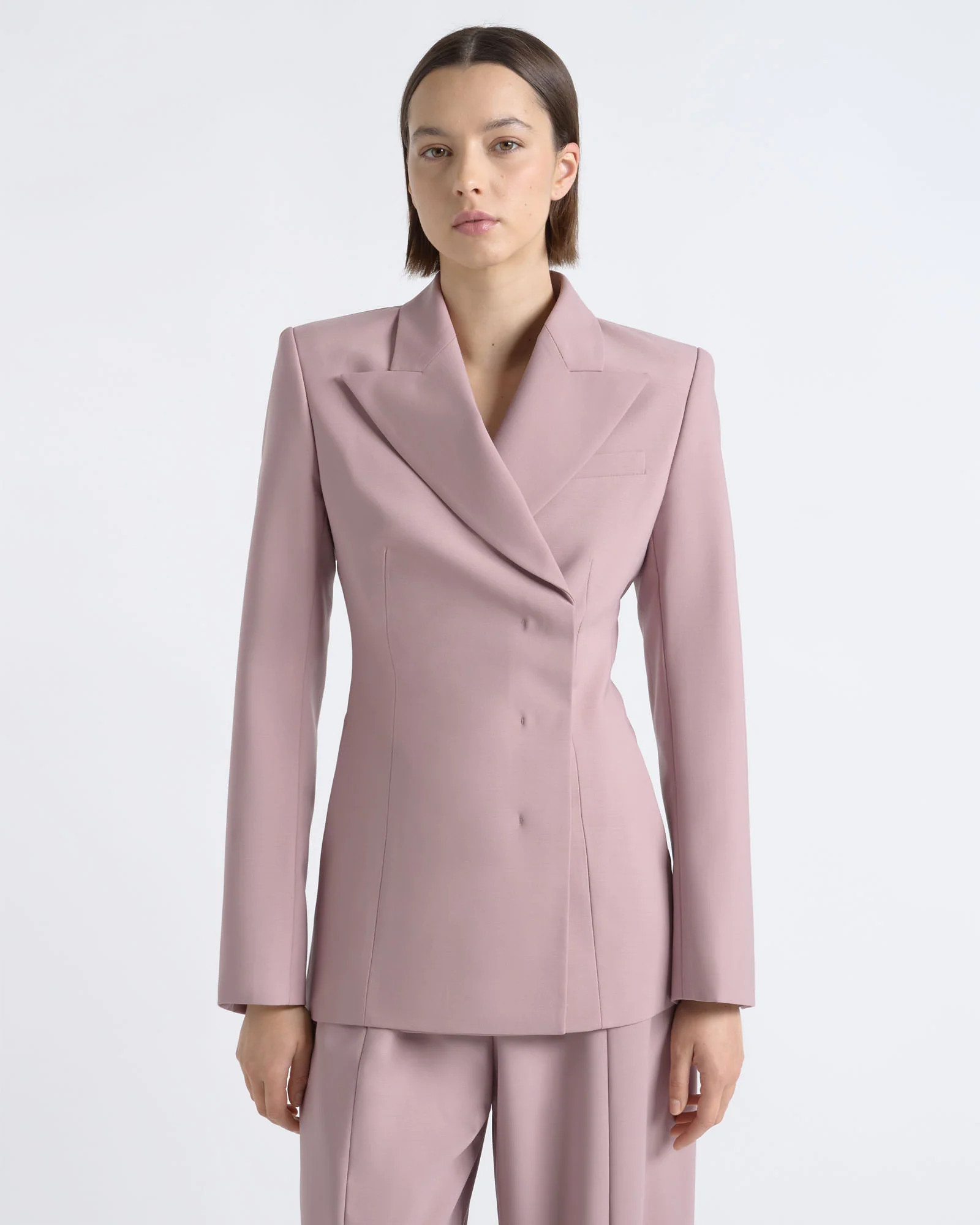 Double Breasted Concealed Blazer | Cue AU