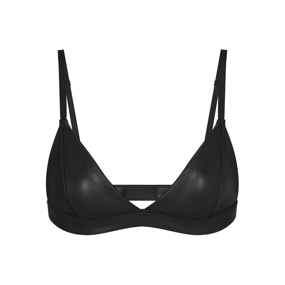 FAUX LEATHER TRIANGLE BRALETTE | SKIMS (US)