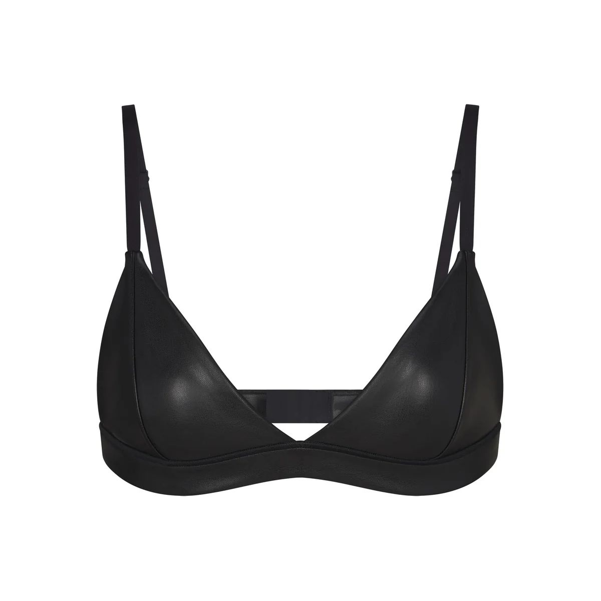 FAUX LEATHER TRIANGLE BRALETTE | SKIMS (US)