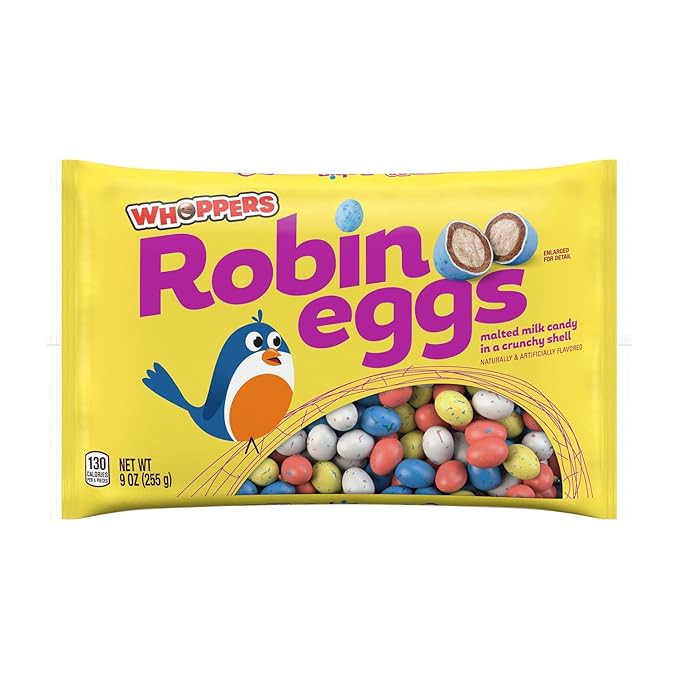 Robin Eggs - Malted Milk Candy in a Crunchy Candy Shell - Perfect for Easter Baskets and For Shar... | Amazon (US)
