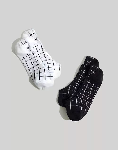 Two-Pack Grid Low-Profile Socks | Madewell