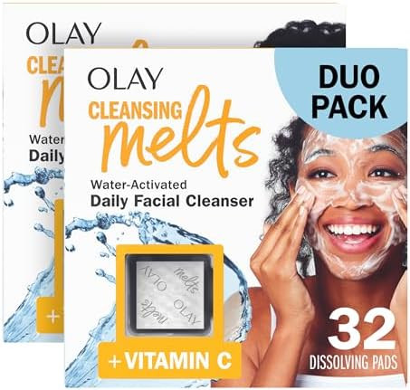 Olay Face Wash, Vitamin C Cleansing Melts, Daily Use Gentle Cleanser, For All Skin Types, Travel ... | Amazon (US)