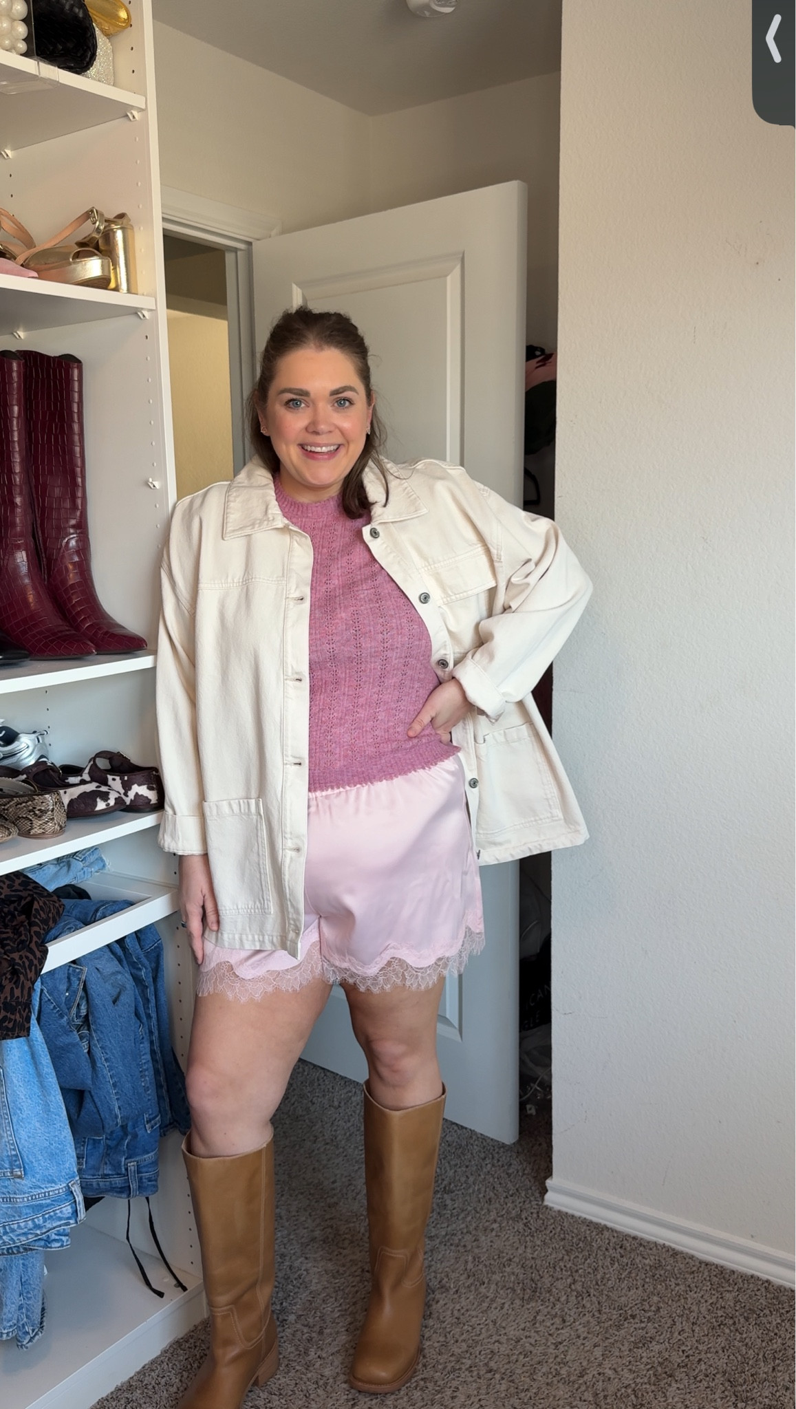 Affordable spring transition outfit. Jacket is on major sale. Wearing xl in everything 

#LTKSaleAlert #LTKValentine #LTKPlusSize