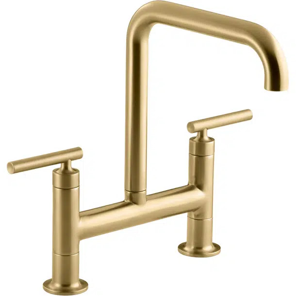 Purist® Two-Hole Deck-Mount Bridge Kitchen Sink Faucet | Wayfair North America
