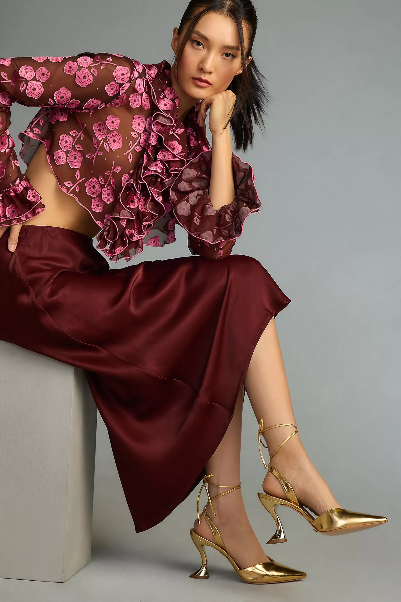 Vicenza Tie-Up Patent-Leather Pumps | Anthropologie (US)