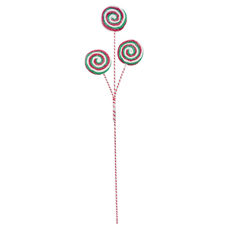 Red & White Swirl Lollipop Spray, 28" | At Home