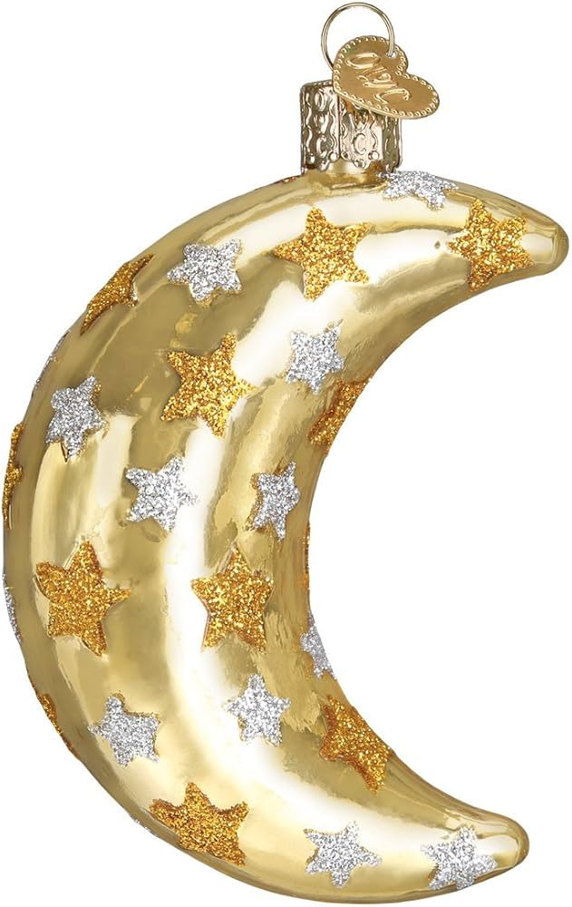 Old World Christmas Celestial Moon Glass Blown Ornament for Christmas Tree | Amazon (US)
