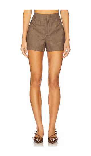 CAMI NYC Jolie Plaid Short in Brown. - size 10 | Revolve Clothing (Global)