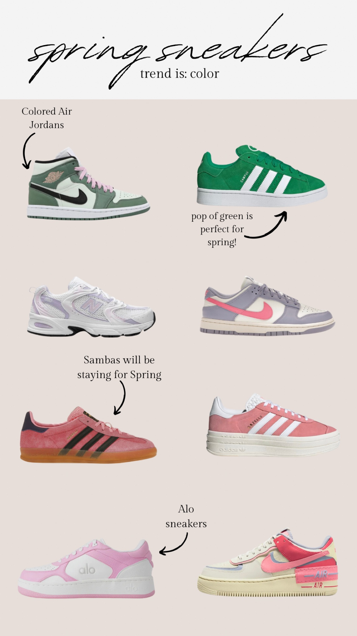 spring sneakers roundup: all of these styles are here to stay! 

Spring shoes, spring sneakers, spring style, spring trends

#LTKshoecrush #LTKstyletip
