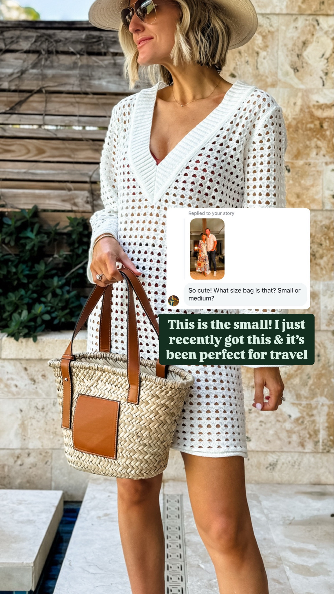 Such a cute tote for vacation! Wearing S in swimsuit & cover up! 

Loverly Grey, vacation outfit, resort wear 

#LTKStyleTip #LTKSwim