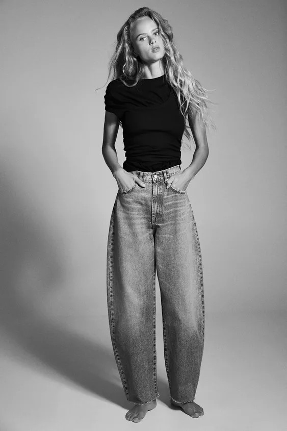 HIGH WAIST TRF BARREL JEANS | Zara US