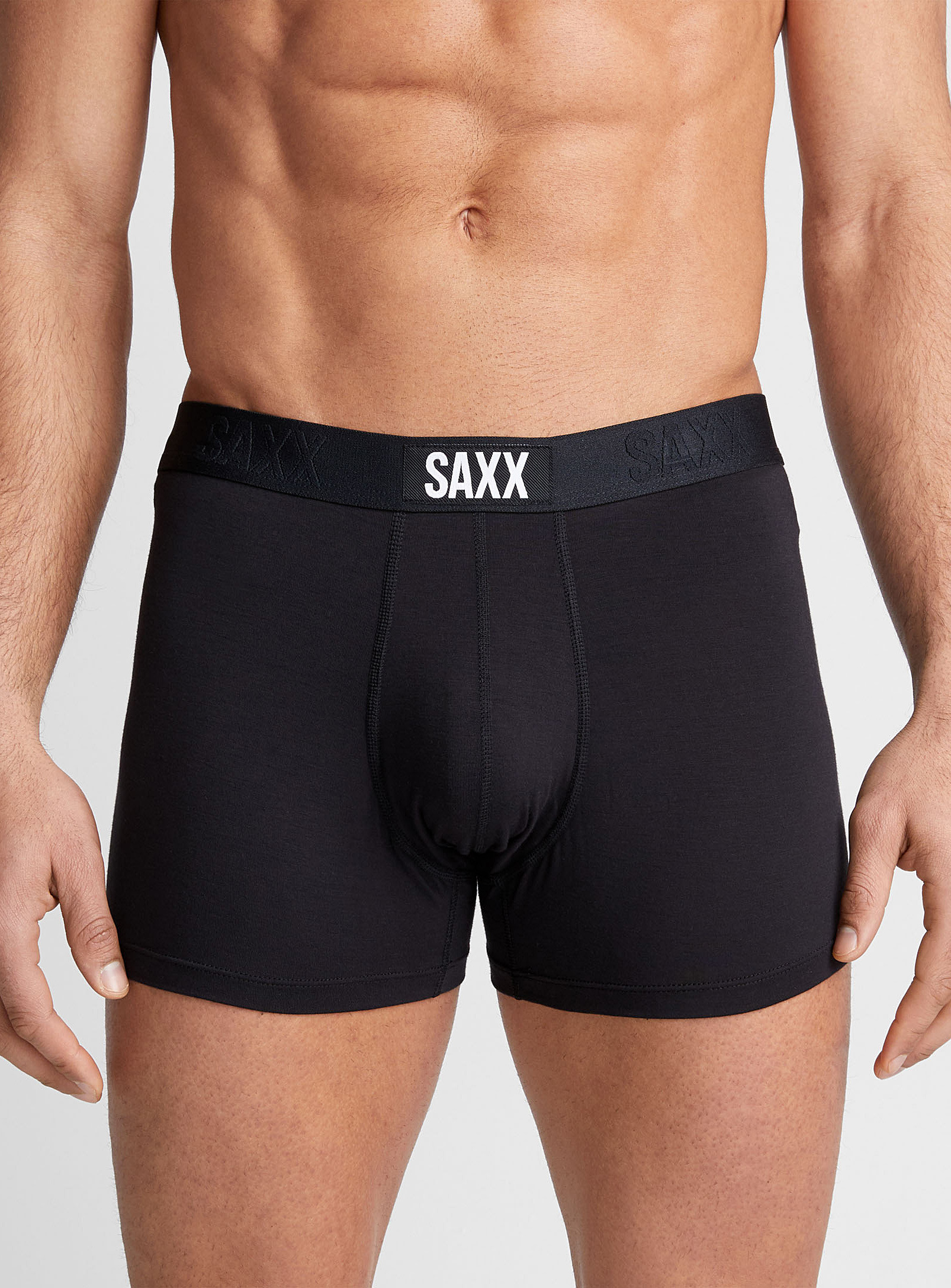 Saxx - Logo waist solid trunk VIBE (Men, Black, MEDIUM) | Simons