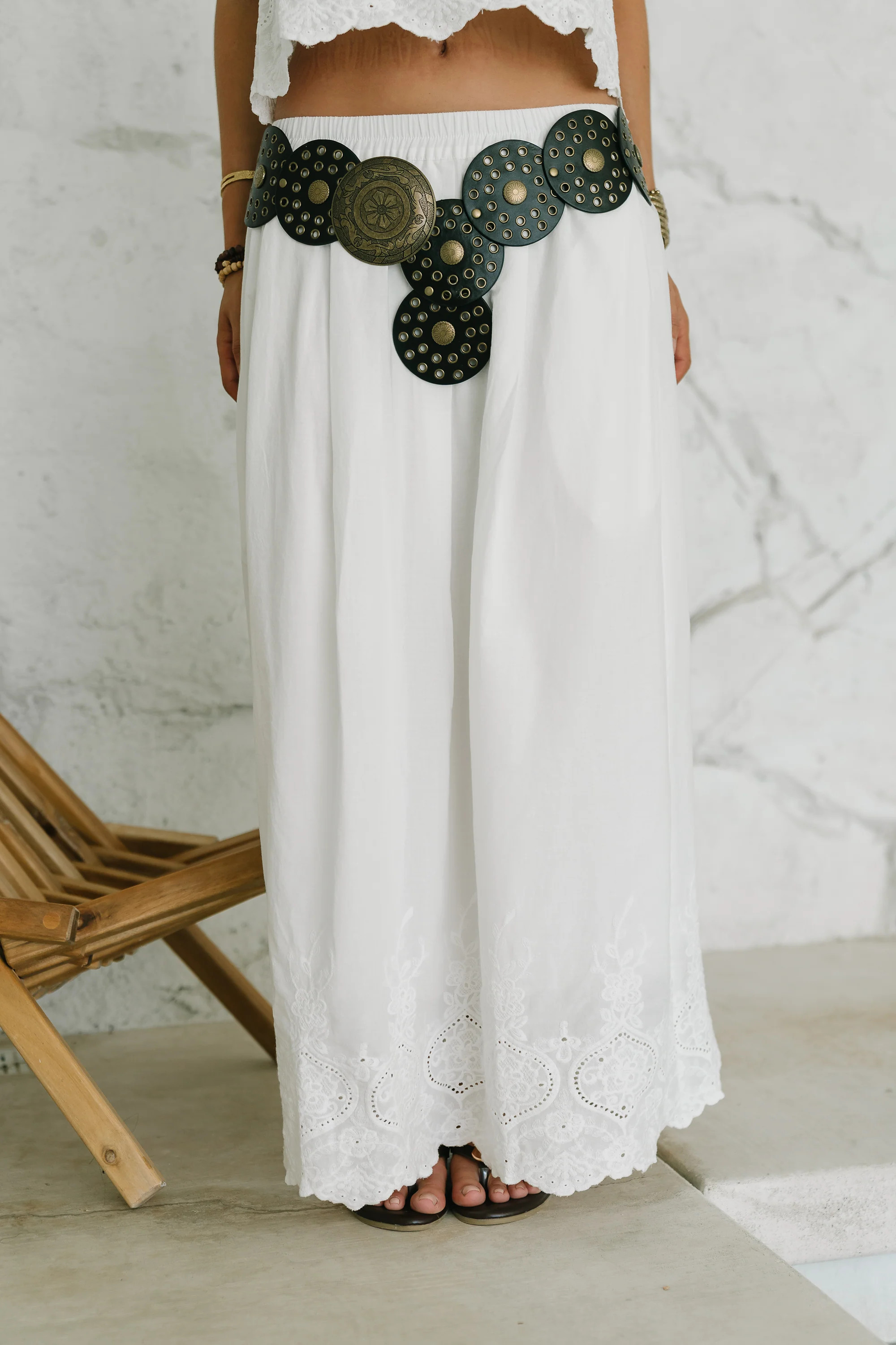Chloe Embroidered Maxi Skirt | Böhme US