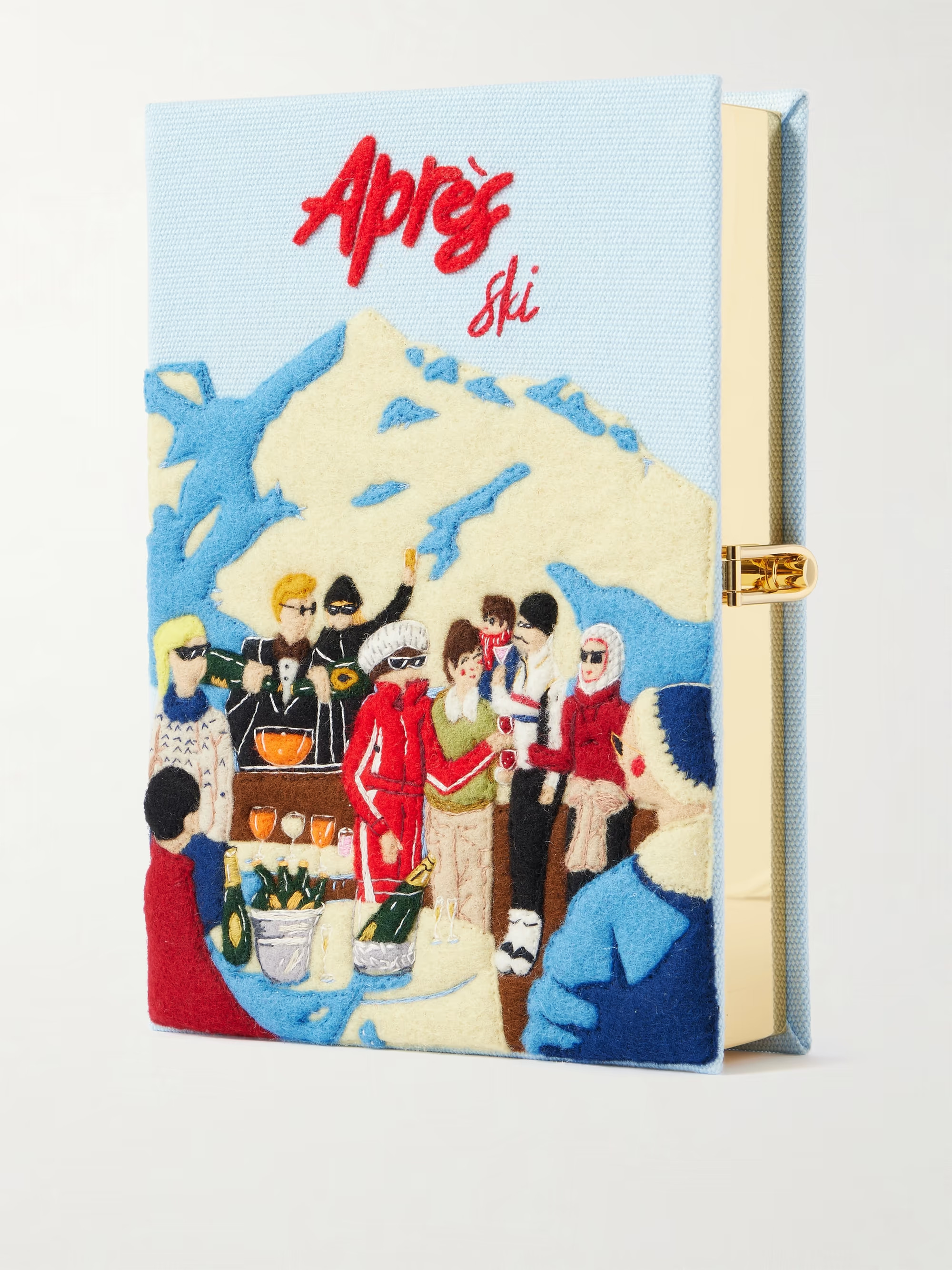 Apres Ski embroidered appliquéd canvas clutch | NET-A-PORTER (US)