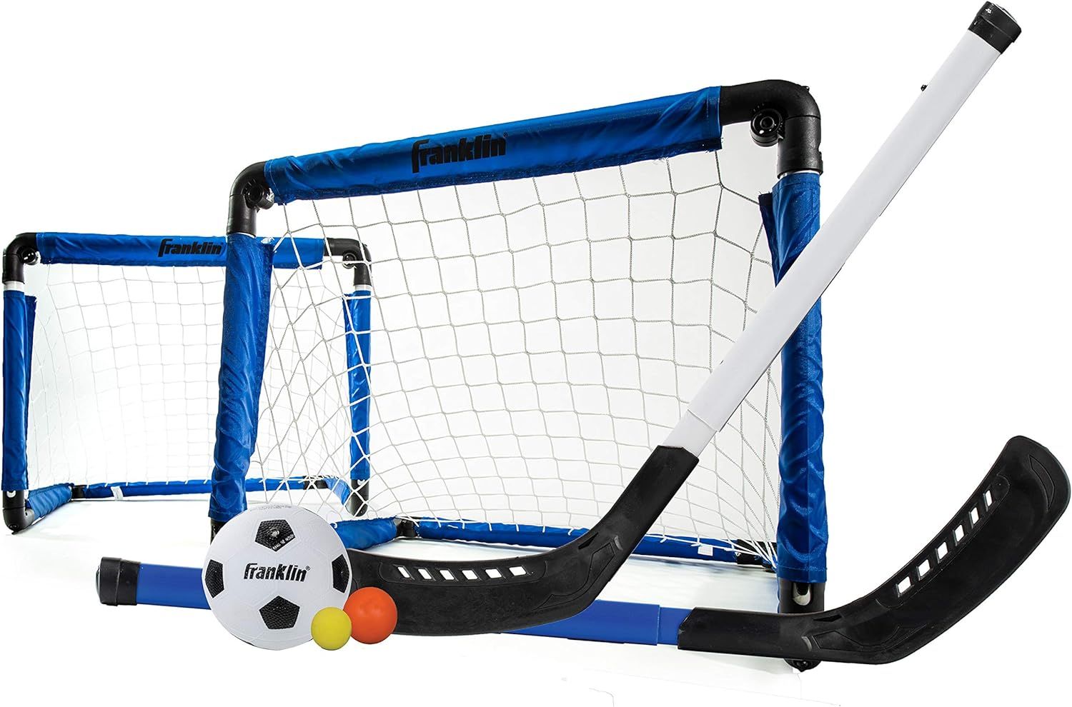Franklin Sports Indoor Mini Goal Sports Set - 3 in 1 Kids Indoor Goal Set - Indoor Mini Floor Hoc... | Amazon (US)