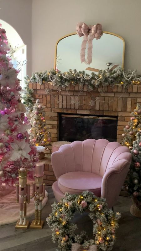 Pink flocked Christmas tree from King of Christmas and pink Christmas decor 🎀🎄✨

#LTKhome #LTKHoliday #LTKSeasonal