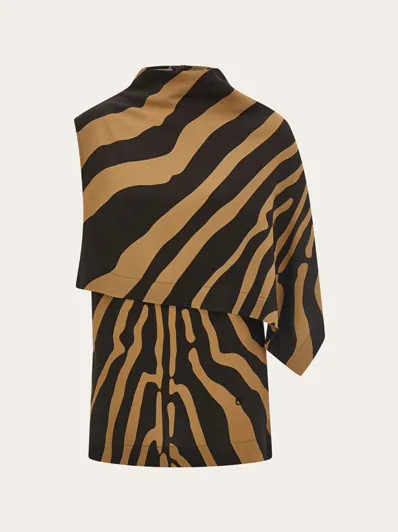 Sleeveless animal print top | Ferragamo