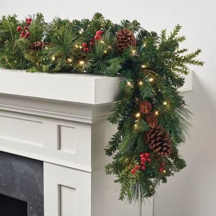 Christmas Cheer LED Corded Garland | Frontgate | Frontgate