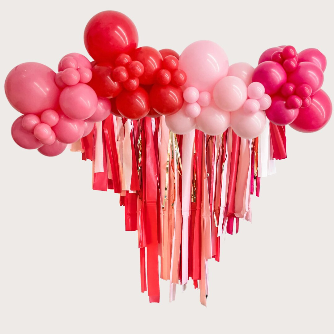 Valentines Day Backdrop Galentines Theme Party Red and Pink Streamer Backdrop VALENTINES PARTY KI... | Etsy (US)