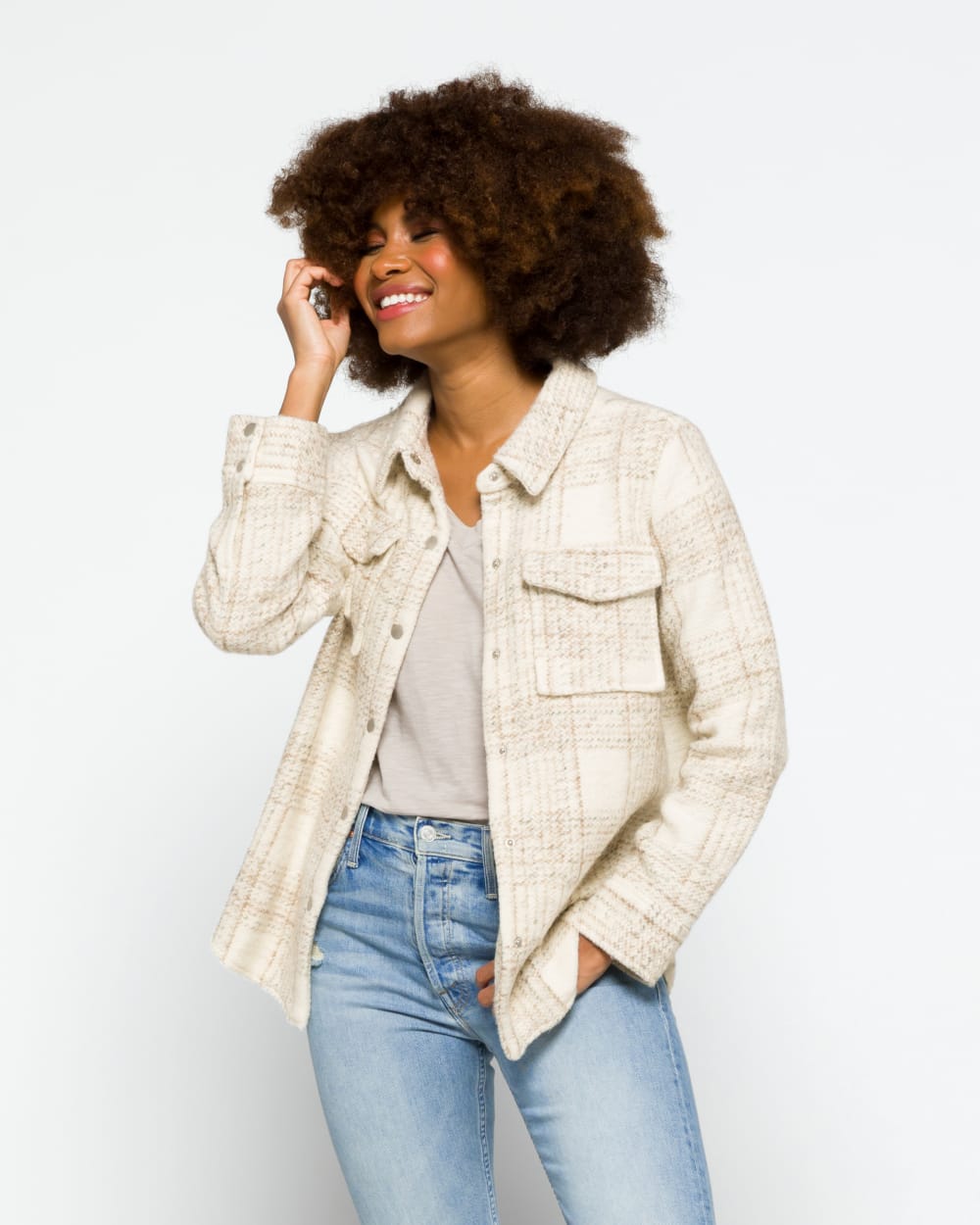 Work Hard Play Hard Brushed Plaid Knit Jacket | Stitch Fix