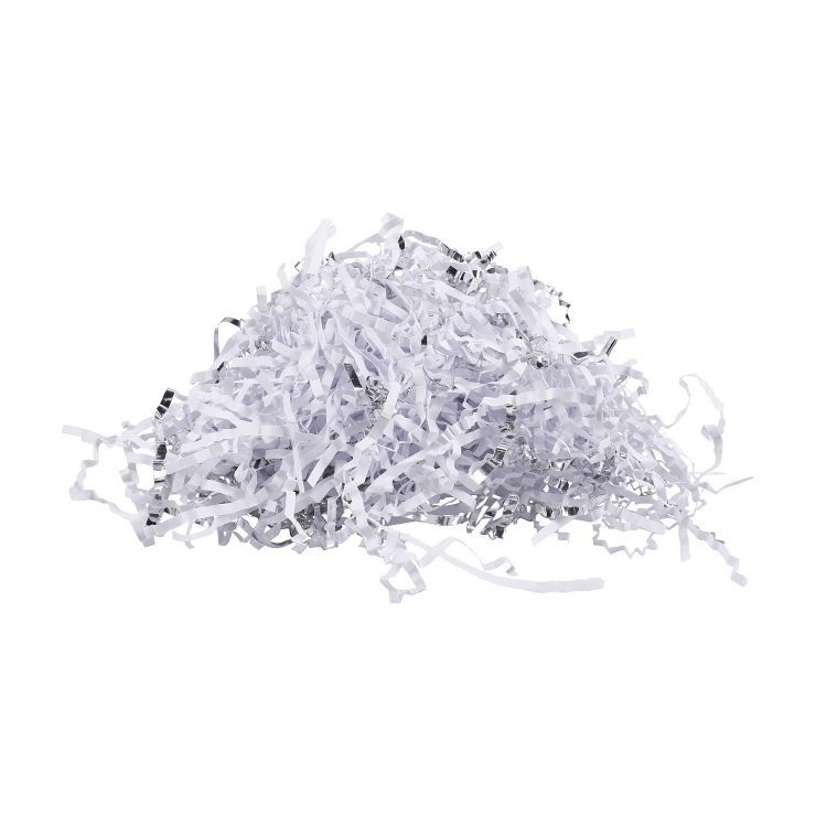 1ct Crinkle Paper Shred Silver/White  - Spritz™ | Target
