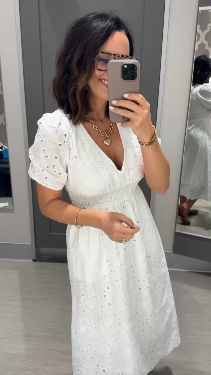 the PERFECT white dress 🤍 and it’s from Target!!

this eyelet dress is so flattering and feminine
such a pretty option for summer, showers, or brunch

#targetstyle #ltkstyle #whitedress #summeroutfit #affordablefashion #femininestyle