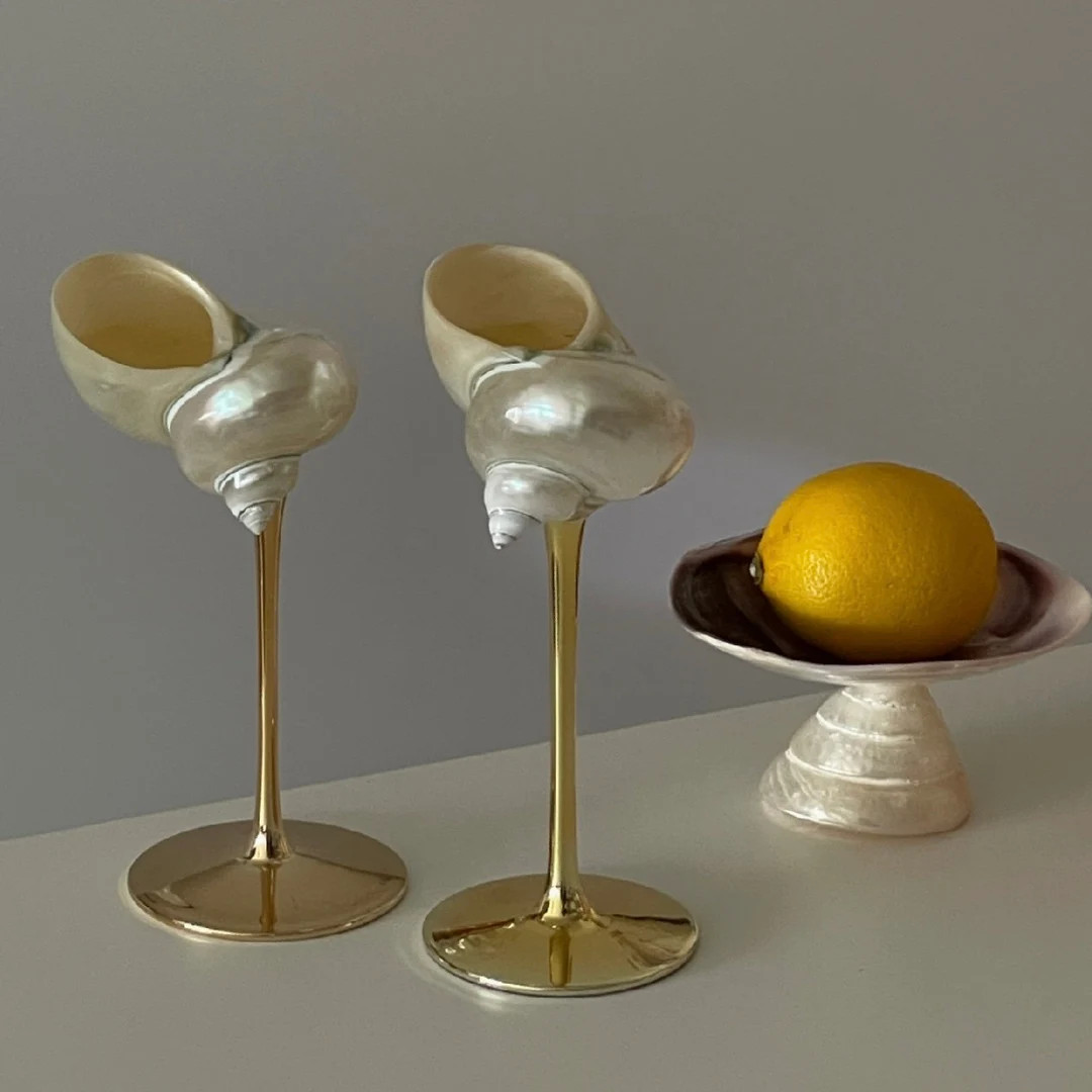 Curly Conch Wine Glass Most Popular Beach Wedding Gifts - Etsy | Etsy (US)