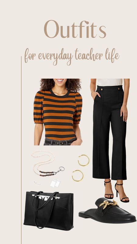 Prime Day Teacher Inspo. These classy chic pants are perfect for any teachers wardrobe. They run true to size they have a slight stretch, elastic waist and decorative gold buttons. They could easily be dressed up or down. Prime day deal  

#LTKstyletip #LTKworkwear #LTKunder50
