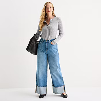 a.n.a Womens Highest Rise Wide Leg Jean | JCPenney