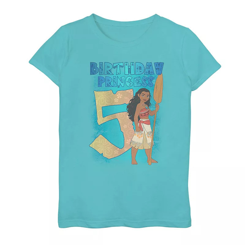 Disney's Moana Girls 7-16 Moana 5th Birthday Graphic Tee, Girl's, Size: Large, Tahiti Blue | Kohl's