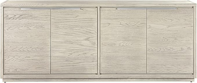 Armen Living Abbey 4 Door Sideboard Buffet, Silver Grey Oak | Amazon (US)