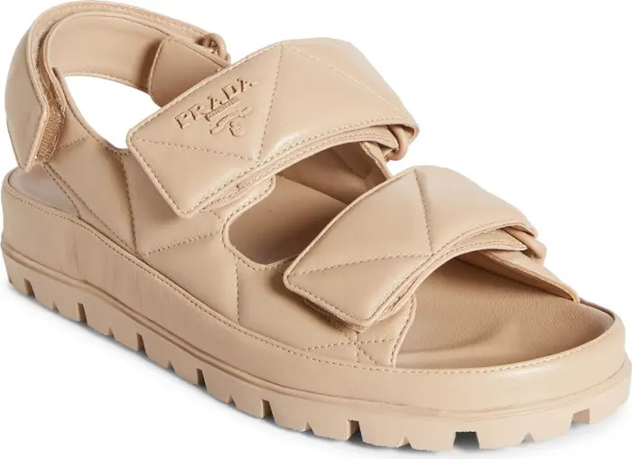 Prada Diagram Double Strap Slide Sandal (Women) | Nordstrom | Nordstrom
