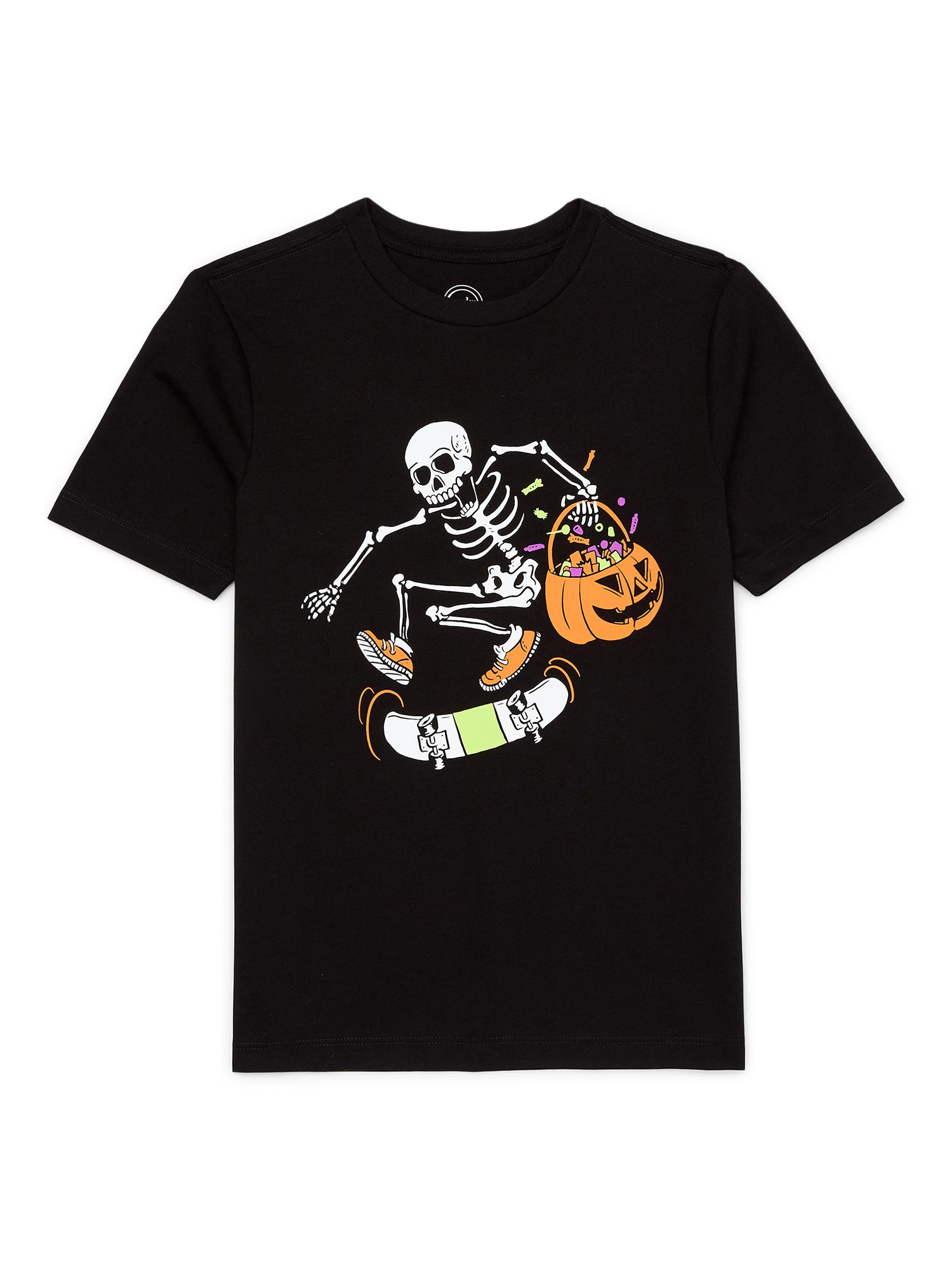 Wonder Nation Boys’ Halloween Graphic Tee with Short Sleeves, Sizes 4-18 and Husky - Walmart.co... | Walmart (US)