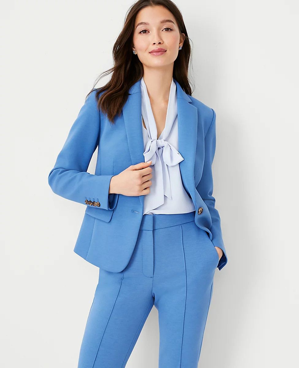 The One Button Blazer in Double Knit | Ann Taylor (US)