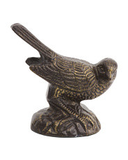 Cast Aluminum Little Bird On Rock Garden Sculpture | TJ Maxx