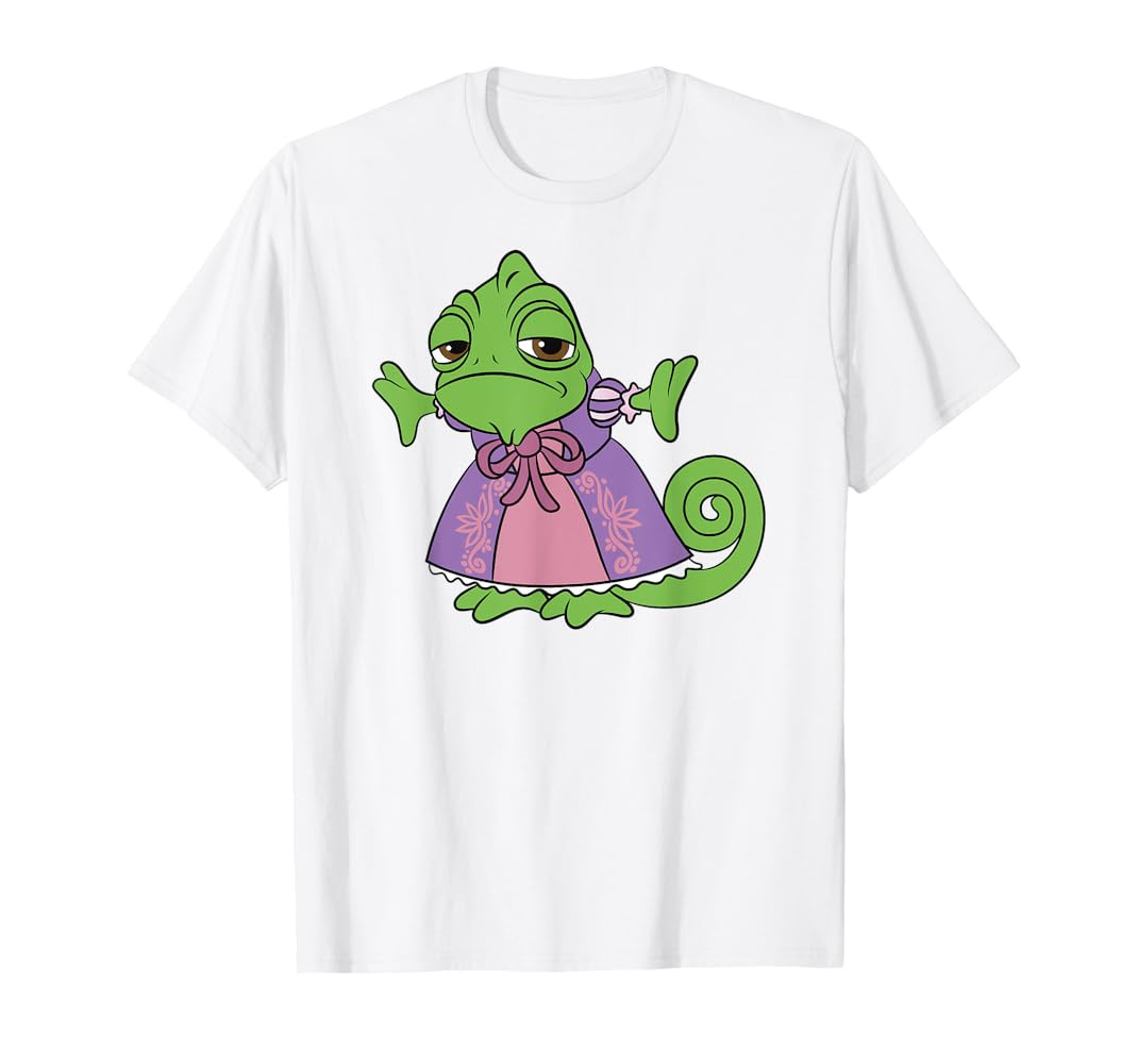 Disney Tangled Cute Pascal Dressed Up Big Chest Portrait T-Shirt | Amazon (US)