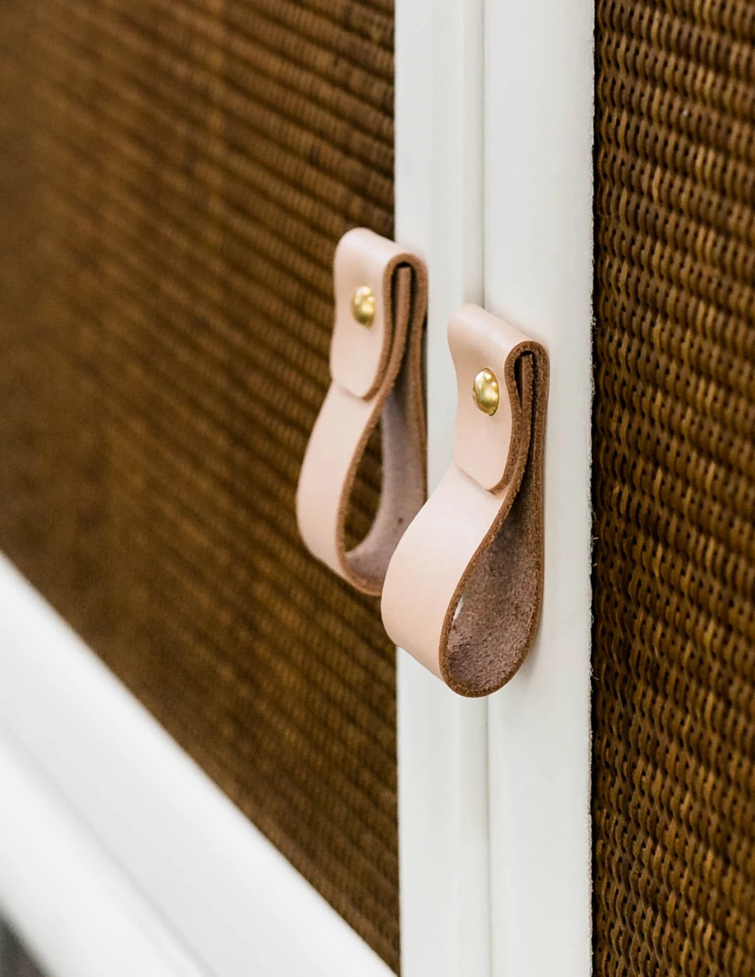 Leather Drawer Pulls Kitchen Hardware Cabinet Hardware Modern Brass Drawer Knobs Drawer Handles L... | Etsy (US)