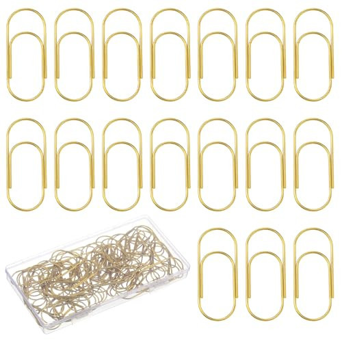 60PCS Large Gold Paper Clips, 2 Inch Big Paper Clips, Jumbo Paperclips | Amazon (US)