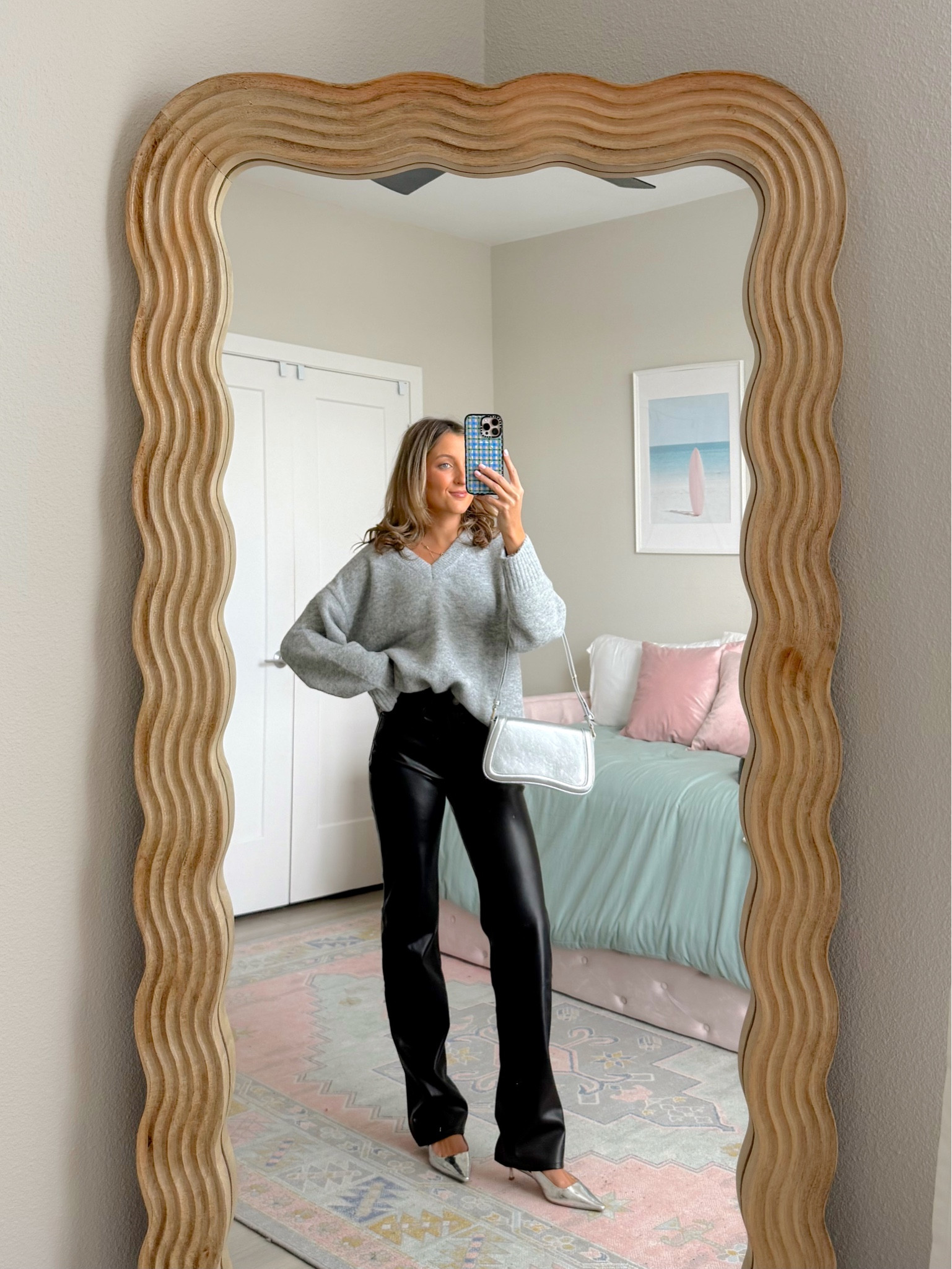 the cutest winter outfit from abercrombies sale - up to 40% off almost everything + use code AFMCKENZIE for an extra 15% off 🎄🩷 wearing a 24 in leather pants  

#LTKSaleAlert #LTKootd