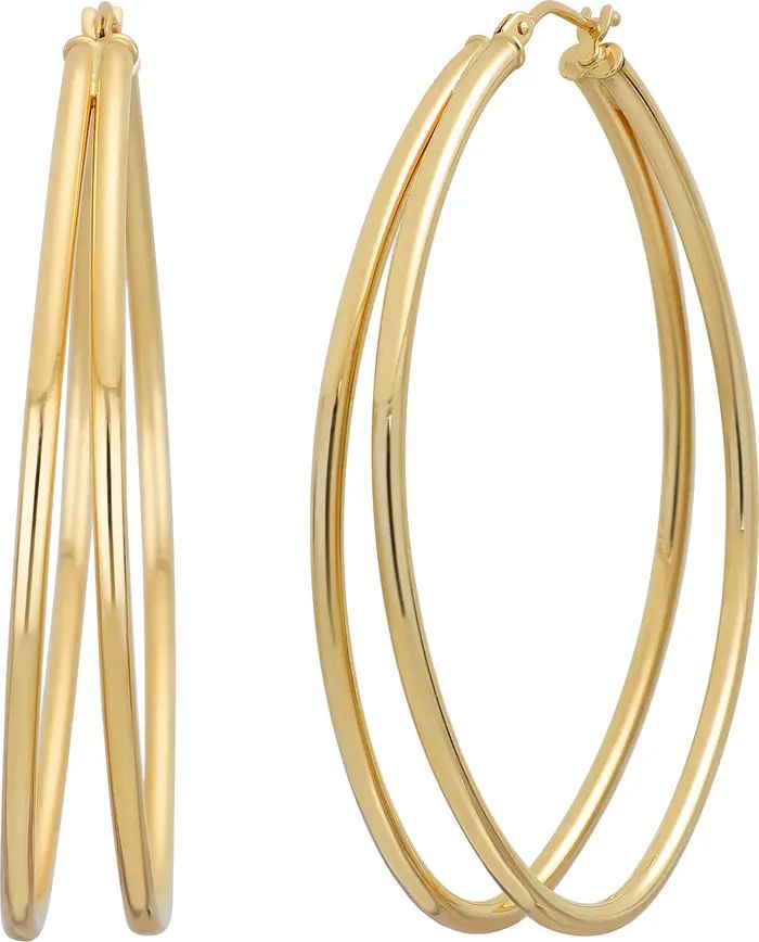 Bony Levy 14K Gold Double Hoop Earrings | Nordstrom | Nordstrom