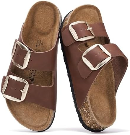 Project Cloud 100% Genuine Leather Flat Sandals for Women 2026 Comfortable Beach Essentials Women... | Amazon (US)