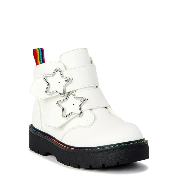 Wonder Nation Little Girl & Big Girl Buckle Boots, Sizes 13-6 - Walmart.com | Walmart (US)