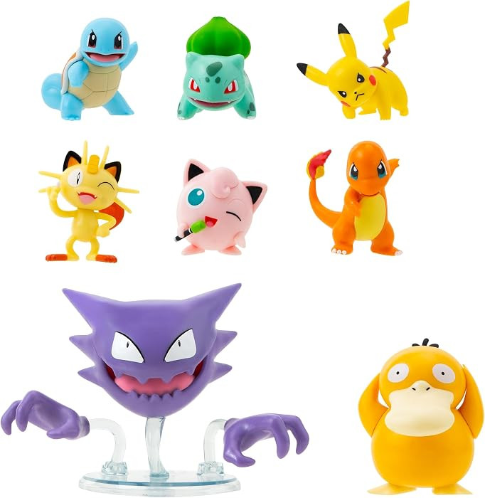 Pokemon Battle Figure 8 Pack - Six 2-Inch and Two 3-Inch Battle Ready Figures including Pikachu | Amazon (US)